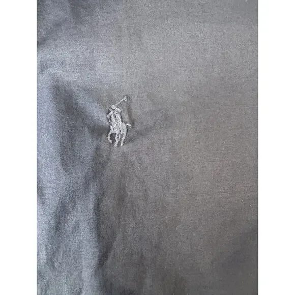 Vintage Ralph LaurenSport Slim Fit Navy Button Down Men's Medium Stretch Cotton - Picture 8 of 8